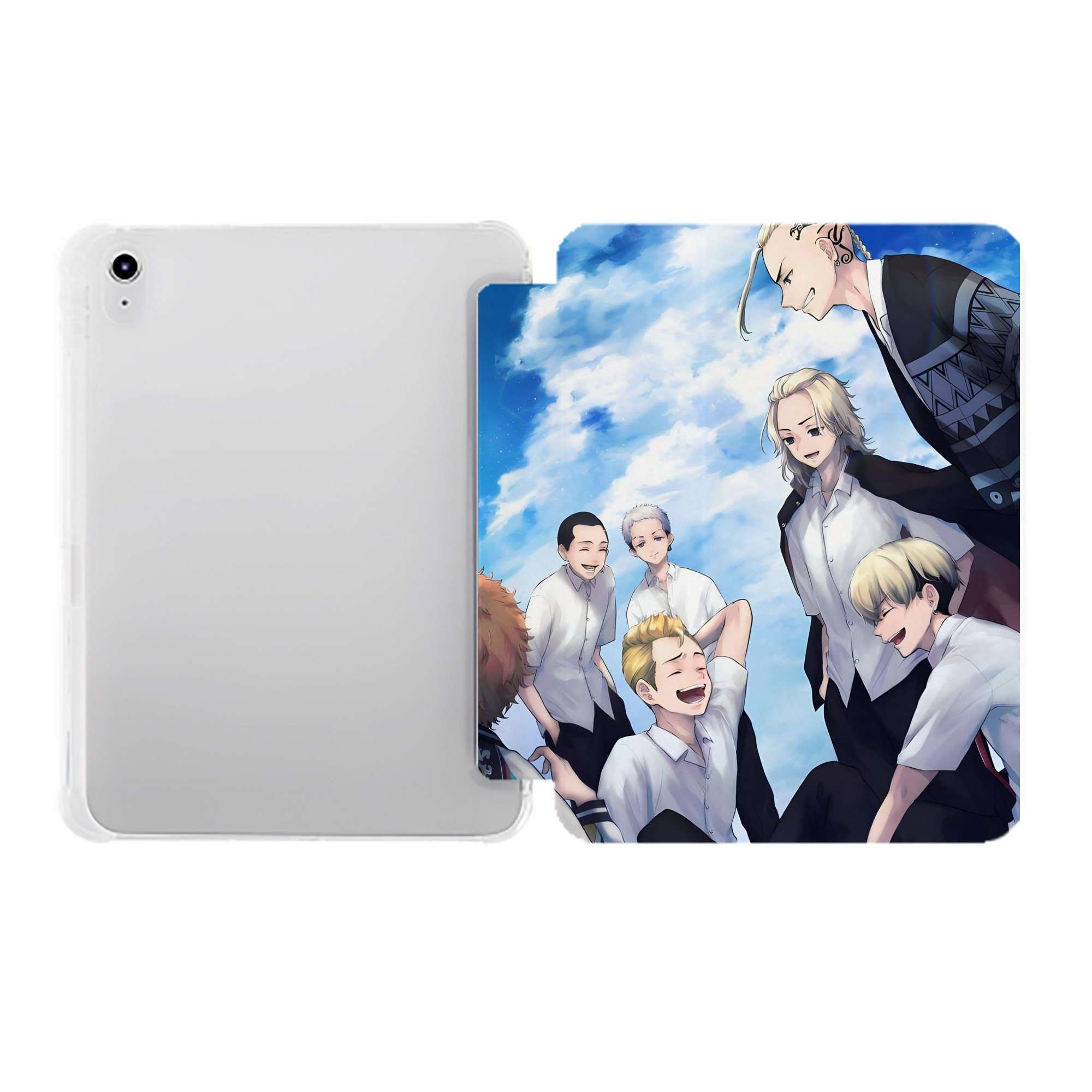 （画像用） 東京リベンジャーズ Tokyo Revengers IPad ケース ペン収納付き 三つ折りスタンド PUレザー×シリコン 対応機種9.5/10.5/10.9インチ